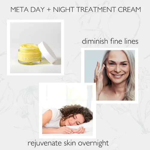 Vista 4 de Just Us Skincare, crema facial avanzada de día y noche para pieles maduras, hidrata profundamente, reafirma y suaviza los signos visibles