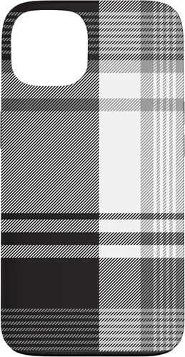 Vista 7 de Black White Grey Plaid Winter Fall Halloween Pattern Design Case for iPhone 17