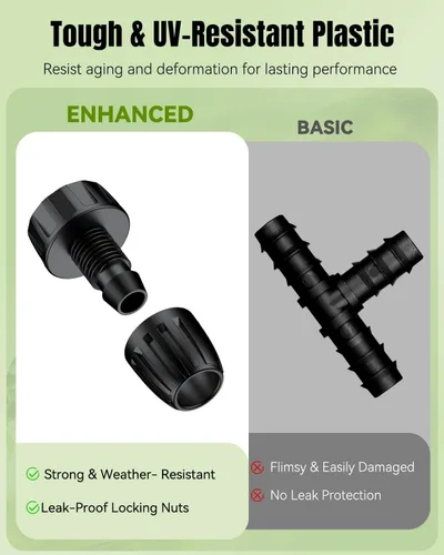 Vista 3 de Pawfly 10 adaptadores de manguera de 1/2 a 3/4 pulgadas, tubo de riego por goteo de 1/2 pulgada a grifo/adaptador de manguera de jardín, conectores