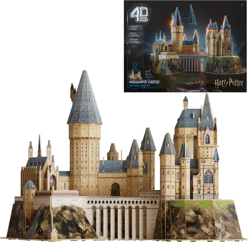 Vista 11 de 4D Build, Kit de modelo 3D de Hogwarts Express de Harry Potter, coleccionables de Harry Potter y decoración de escritorio, rompecabezas