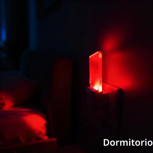Vista 7 de Paquete de 2 luces nocturnas rojas enchufables, 0.5 W con sensor