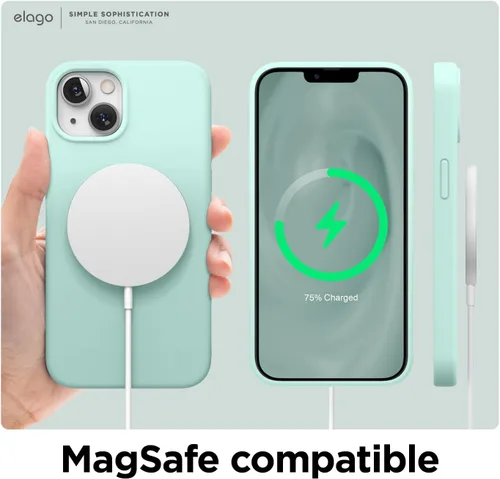 Vista 8 de elago - Carcasa de silicona líquida prémium para iPhone 13 Full Body Screen Camera Protective Cover, Shockproof, Slim Phone Case, Anti-Scratch