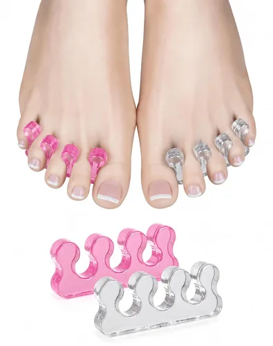 Vista 6 de Separadores de dedos de espuma suave para mujer, 12 espaciadores de pedicura para mujer