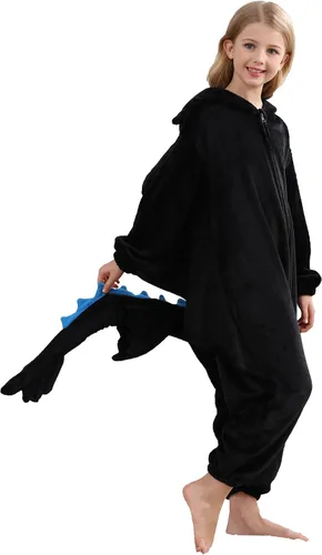Vista 5 de ATOZ Onesie for Kids, Animal Pajamas Halloween Cosplay Costume for Girls Boys