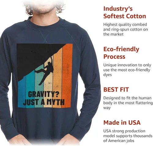 Vista 7 de Gravity Is a Myth Raglan Sweatshirt - Illustration Crewneck Sweatshirt - Printed Sweatshirt