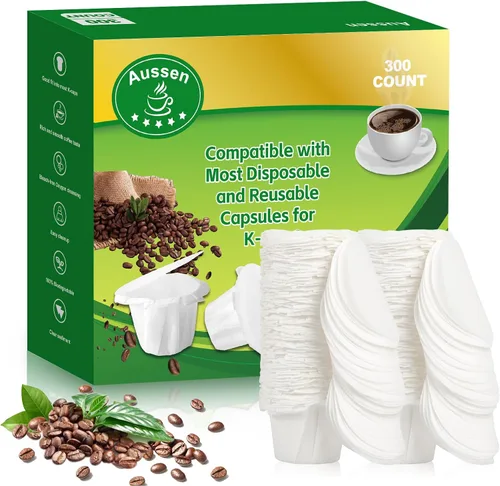 Vista 12 de Aussen Filtros de papel desechables para café, reemplazo para filtros Keurig, compatible con todos los filtros de una sola porción de Keurig