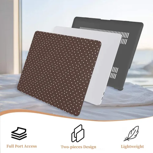 Vista 5 de Funda para MacBook Air 15.3'' A3448/A3241/A3114/A2941, lunares marrones