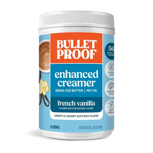 Vista 20 de Crema de Café Bulletproof Vainilla Francesa, 14.8 Onzas, Crema de Café Keto con Aceite MCT y Mantequilla Alimentada con Hierba Apoya la función