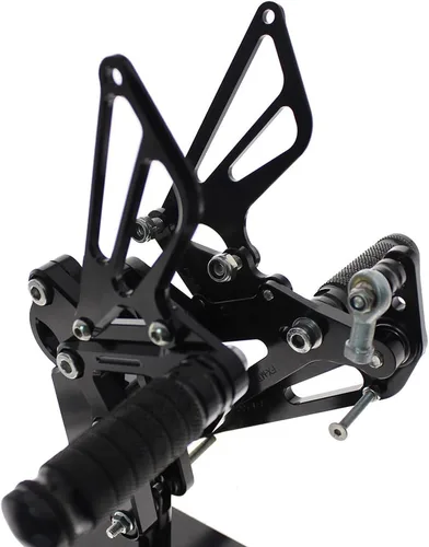 Vista 7 de Reposapiés de motocicleta ajustable de aluminio para Yamaha FZ-09 MT09 2014 2015 2016 2017 2018 2019 2020 2011 2012 (negro)