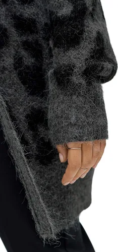 Vista 5 de ellos Suéter de jacquard con estampado animal para mujer, talla grande