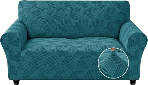 Vista 57 de JIVINER - Juego de 2 fundas elásticas para sillas de comedor, fundas geométricas de jacquard para sillas de comedor, fundas lavables para sillas