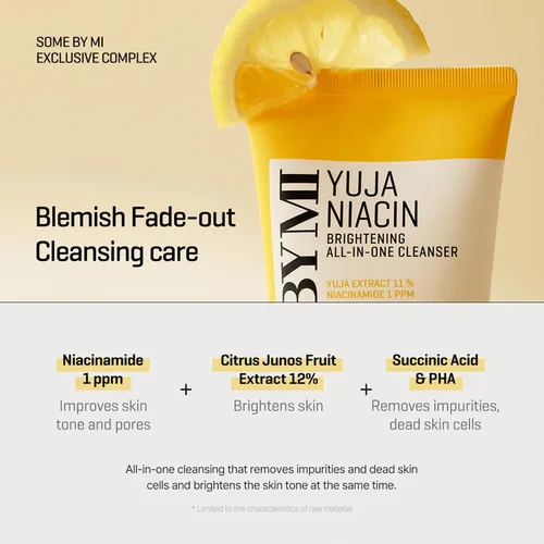 Vista 4 de SOME BY MI Yuja Niacin Brightening All in One Cleanser - 3.38 onzas, 3.4 fl oz - Lavado facial diario suave para piel de aspecto aburrido - Fórmula