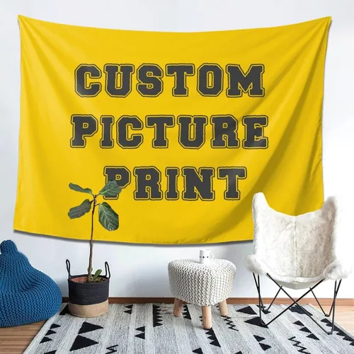 Vista 10 de GSHUJBV Tapiz personalizado para subir imágenes de fondo, tapiz personalizado para colgar en la pared, imprime cualquiera de tus diseños, pancartas