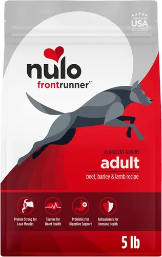 Vista 9 de Nulo Frontrunner - Alimento seco para perros, receta de carne de res alta en proteínas, cebada y cordero, croquetas naturales con granos antiguos
