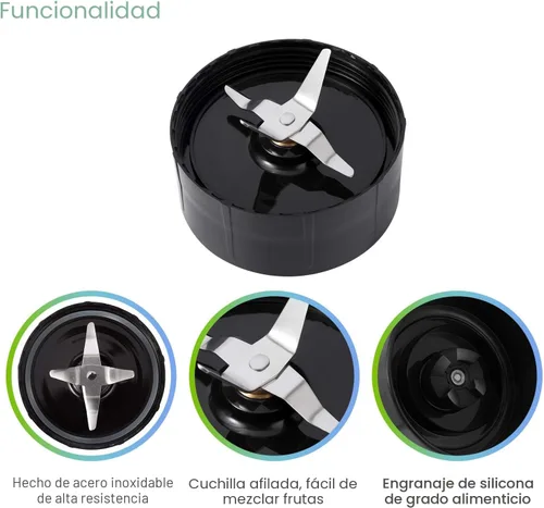 Vista 5 de 5 tazas de licuadora Magic Bull, taza alta de 22 onzas con tapa abatible para llevar, hoja cruzada, piezas de repuesto de licuadora, taza con mango