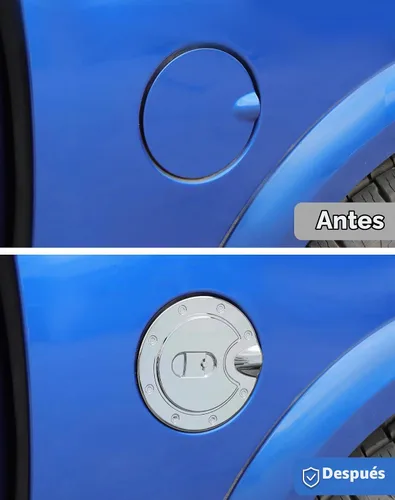 Vista 6 de Cubierta para tapa de puerta de tanque de llenado de gas de combustible Dodge Ram 2010-2017, tapa de tanque de gas cromada, cubierta de puerta