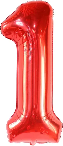 Vista 2 de KatchOn, Globo rojo para primer cumpleaños, grande, 40 pulgadas, telón de fondo de carnaval para decoraciones de carnaval, grande de 72 x 44