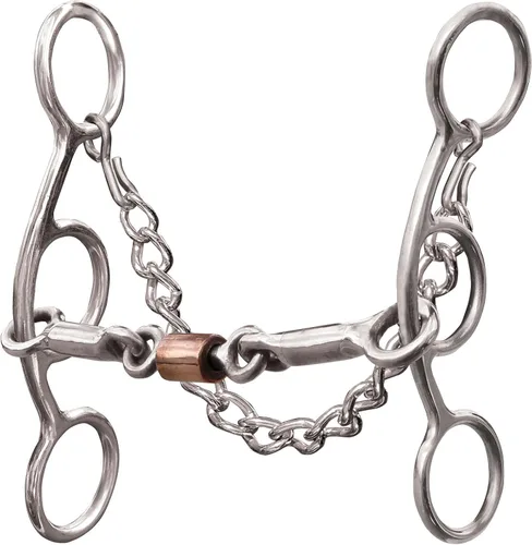 Vista 5 de Professional's Choice Futurity 5.5" Horse Bit Durable Metal Construction, Short Gag Action, Training Design