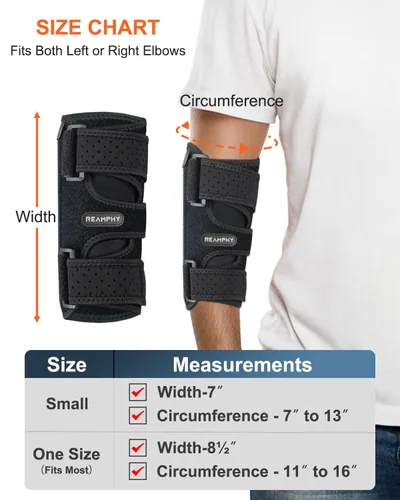 Vista 6 de Reamphy Codera, cómodo soporte para dormir en el codo, férulas estabilizadoras ajustables, síndrome del túnel cubital, tendinitis, nervio cubital