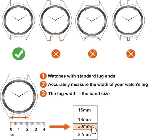 Vista 5 de ANNEFIT - Correa de reloj de nailon de 16mm 18mm 20mm 22mm, correas de reloj militares impermeables de una pieza con hebilla resistente
