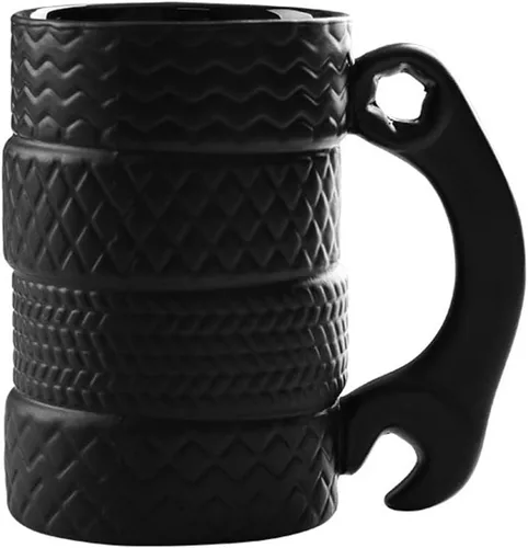 Vista 14 de Taza de café de cerámica formada murciélago creativo, tazas de agua con diseños peculiares, tazas de té de moda (murciélago)