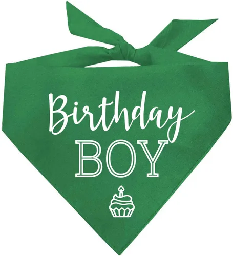 Vista 16 de Bandana de cumpleaños para niño con cupcakes para perro, 100% algodón, fabricada en Estados Unidos, cumpleaños, Pawty, tema de fiesta, suministros
