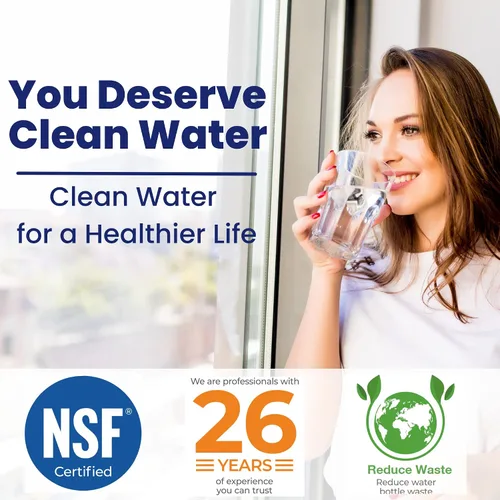 Vista 6 de ERO - Juego de 5 filtros de ósmosis inversa anual, filtro de agua de ósmosis inversa de 5 etapas, kit de sistema de filtración de agua RO debajo