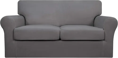 Vista 98 de Easy-Going Funda de sofá suave y elástica de 3 piezas para perros, funda de sofá lavable para sofá de 2 cojines separados, protector elástico