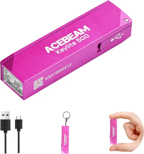 Vista 13 de ACEBEAM Keylite - Linterna de 500 lúmenes altos, luz EDC de bolsillo plano Linterna ultracompacta con LED duales, 6 modos, pequeña mini luz