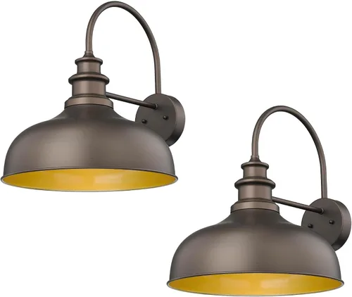Vista 13 de Bestshared Lámpara de granero de granja de 14 pulgadas, aplique de pared para exteriores, lámpara de montaje en pared exterior, accesorio