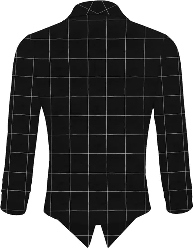 Vista 3 de Hybrid & Company - Chaqueta casual de trabajo o oficina con parte delantera abierta y hombreras extraíbles, hecha en los Estados Unidos, para mujer