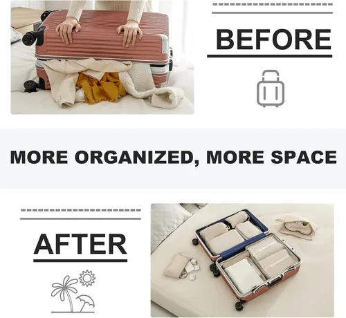 Vista 4 de Organizador de equipaje de viaje Accesorio esencial de viaje para maleta, ligero y duradero, artículos de tocador cosméticos para ropa sucia