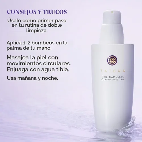 Vista 4 de TATCHA Pure One Step Camellia Cleansing Oil 2 in 1 Makeup Remover Oil & Face Wash 150 ml / 5.1 oz