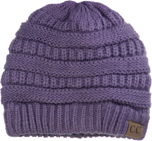 Vista 473 de C.C Trendy Warm Chunky Soft Stretch Cable Knit Beanie