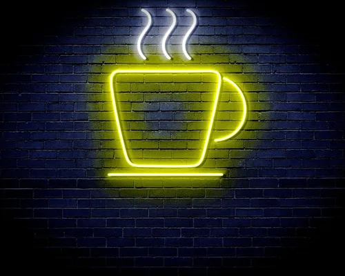 Vista 11 de ADVPRO Taza de café Tienda Flex Silicona LED Letrero de neón azul y rojo st16s33-fnu0041-br