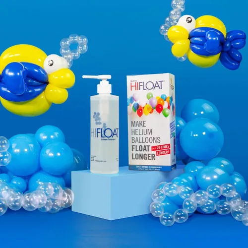 Vista 7 de Hi-Float Company Ultra Hi-Float con bomba de tratamiento para globos, 16 onzas, multicolor.
