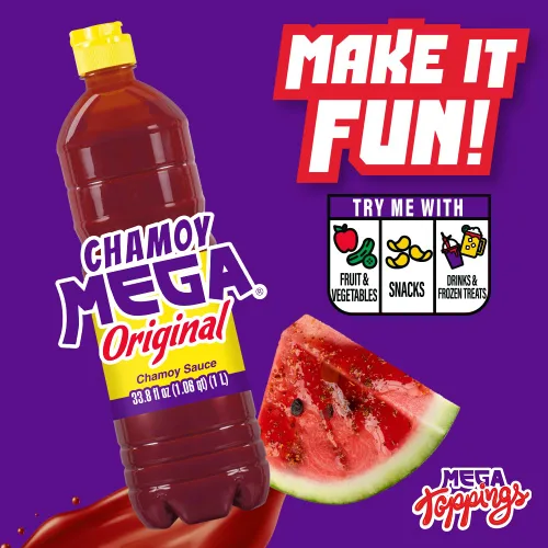 Vista 4 de Salsita de chamoy, salsa mega chamoy, 33.5 oz