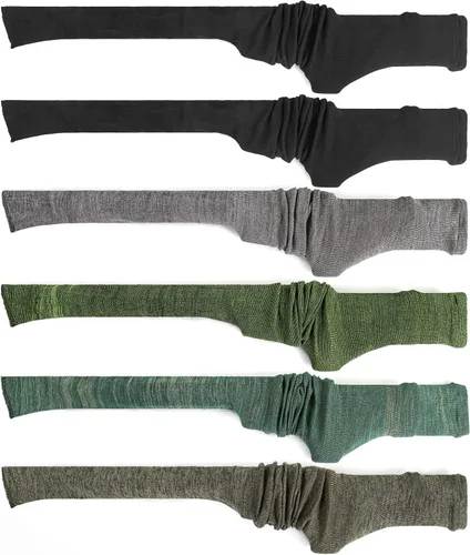 Vista 9 de GUGULUZA Paquete de 6 calcetines extra gruesos para rifle y escopetas, calcetines de rifle de punto tratados con silicona de 54 pulgadas