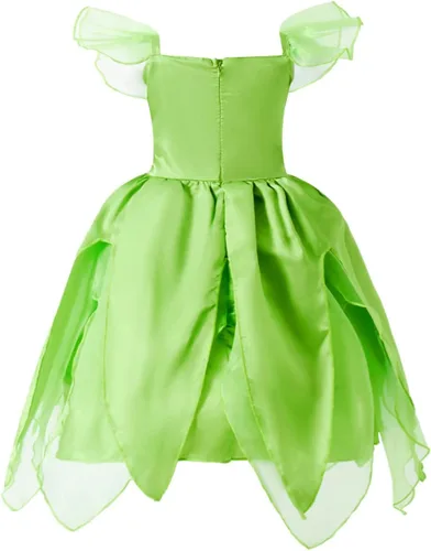 Vista 6 de Vestidos de princesa para niñas, disfraz de hada con disfraz de hada de princesa, disfraces de Halloween para niñas con alas de hadas
