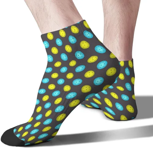 Vista 2 de devor Calcetines de tobillo para hombre, calcetines cortos de algodón para hombre, calcetines de humor para píllebol, Blanco