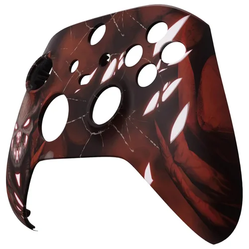 Vista 8 de eXtremeRate Glow in Dark Shell for Xbox Series X & S Controller - Unleash Your Style - Scarlet Demon Custom Acessories Skin Front Housing Cover for