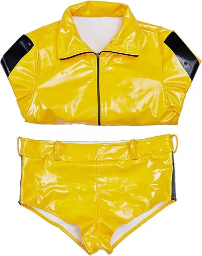 Vista 7 de LoliMiss Disfraz de Kill Bill para mujer, Beatrix Kiddo The Bride Cosplay Battle Suit Halloween