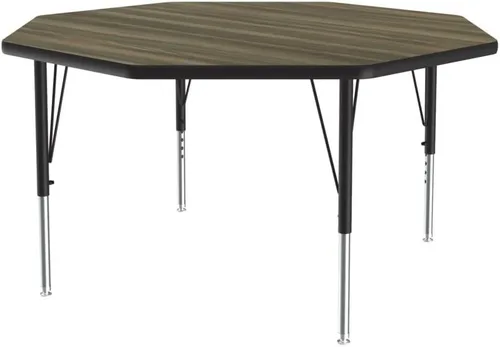 Vista 25 de Correll - Mesa rectangular de actividades para el aula de 24 x 36 pulgadas, altura ajustable (19-29 pulgadas), parte superior de nogal colonial