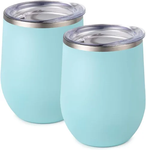 Vista 39 de Vaso de vino Maars Bev sin soporte de con paredes dobles aislantes al vacío de acero inoxidable de 12 onzas, Fucsia