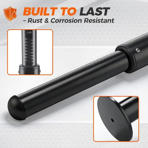 Vista 7 de Báscula de peso con lengüeta de remolque con calibre, capacidad de 1800 libras (1,799.0 lbs) con conector de marco en A, acero resistente, sin