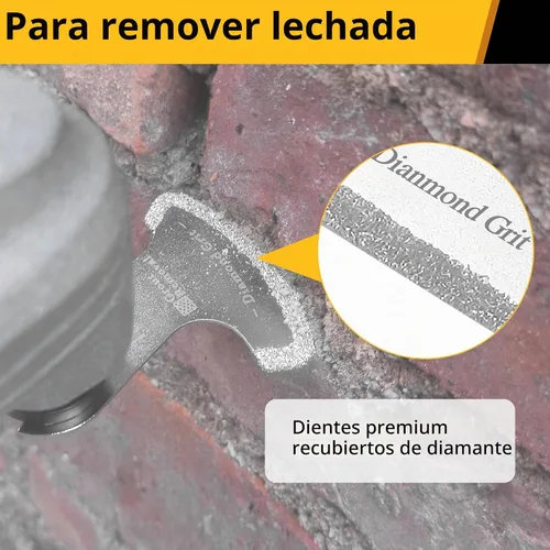 Vista 4 de 12 hojas de sierra de diamante para herramienta oscilante, hoja de extracción de lechada, kit profesional de cuchillas multiherramienta