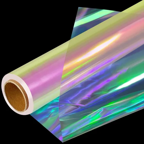 Vista 7 de SYOGUA Rollo de celofán iridiscente de 34 pulgadas x 50 pies, rollo de celofán iridiscente extra ancho para cestas de regalo, manualidades, dulces