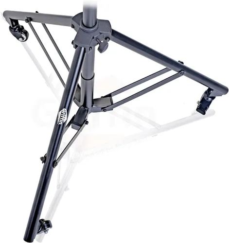 Vista 7 de GRIFFIN Soporte de micrófono con ruedas de 11 pies de alto (edición extendida Xheight) con brazo telescópico y base de trípode, soporte con ruedas