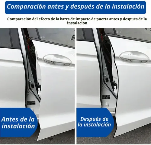 Vista 5 de Protectores de borde de puerta de automóvil de 33 pies, protector de borde de puerta de ajuste universal negro, moldura de goma en forma de U