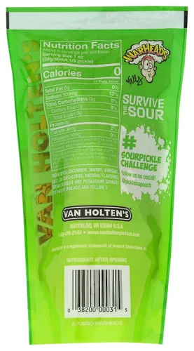 Vista 2 de Van Holten's Sour Dill WarHeads Extreme Sour Pickle 1 ea